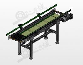 帶護(hù)板模塊鏈條輸送機(jī)模型圖