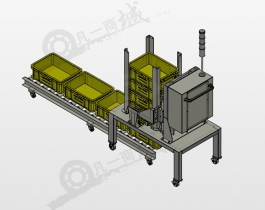 箱子自動(dòng)放置輸送機(jī)模型圖