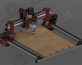 3軸cnc雕刻機(jī)3D圖