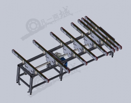 間距可調(diào)木板輸送機(jī)3D圖