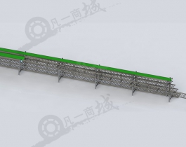長(zhǎng)折返滾筒皮帶輸送機(jī)3D模型