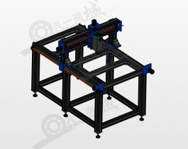鋁型材框架cnc雕刻機(jī)3D圖
