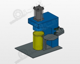膠桶打孔機3D圖