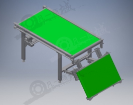 傾斜角度可調(diào)輸送機(jī)3D圖