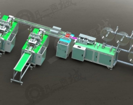全自動一拖二大號口罩機3D模型step圖