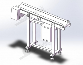 角度可調(diào)傾斜輸送機3D圖
