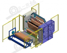 布料或紙卷開縫機(jī)3D模型圖