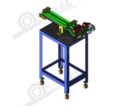 小型兩側(cè)皮帶推送輸送機3D圖