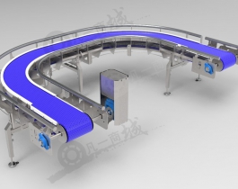 U形模塊化帶式輸送機3D圖