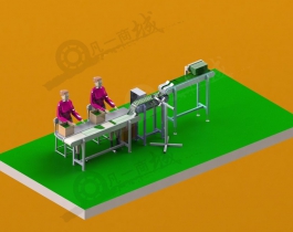 自動計數(shù)鉛筆輸送裝箱流水線3D模型