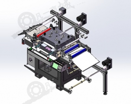 中型高速模切機(jī)3D模型圖