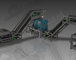 S形提升皮帶輸送機(jī)3D模型
