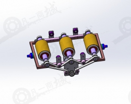桶裝物料滾料機(jī)構(gòu)模型圖