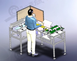 低成本半自動包裝機3D模型
