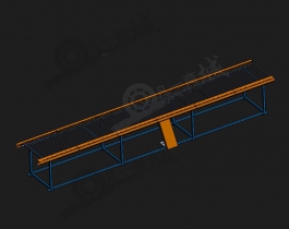 鏈條驅(qū)動(dòng)滾筒輸送機(jī)三維模型