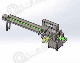 口罩輸送包裝機3D圖
