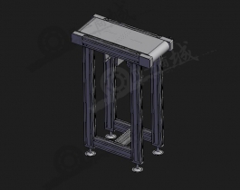 500mm長(zhǎng)皮帶輸送機(jī)3D圖