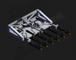 塑料罐夾持器3D圖
