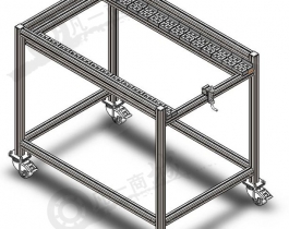 滾筒輸送機(jī)用鋁型材框架模型圖