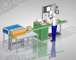 鉚接機(jī)及裝箱輸送機(jī)3D模型