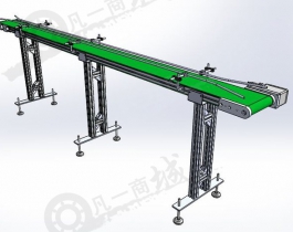 200mm寬皮帶輸送機(jī)3D模型