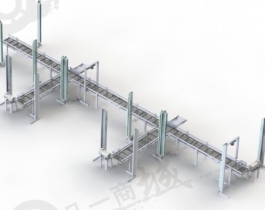 帶分揀模塊化輸送系統(tǒng)3D圖