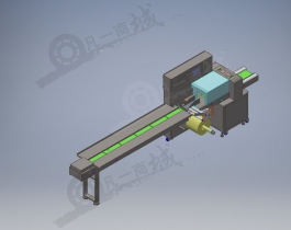 自動覆膜包裝機3D模型