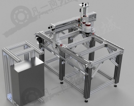 鋁型材結(jié)構(gòu)木頭雕刻機3D圖