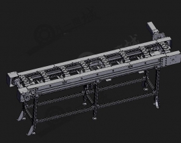 帶附件鏈條輸送機3D圖