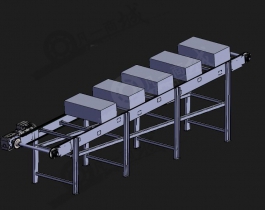 紙箱提升鏈條輸送機3D圖