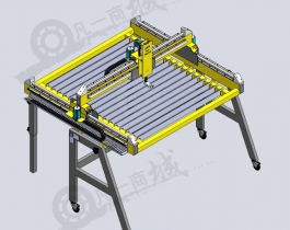 可折疊可移動數(shù)控雕刻機3D模型