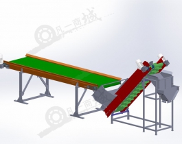 包裝袋提升輸送機(jī)3D圖