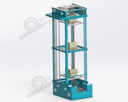 連續(xù)垂直提升輸送機(jī)-升降輸送機(jī)3D模型圖