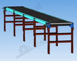 皮帶輸送機(jī)-水平輸送線3D模型圖