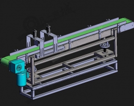 可調(diào)節(jié)高度輸送機(jī)-升降輸送線模型3D圖