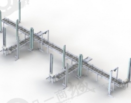 模塊化分揀輸送機(jī)-組合輸送線系統(tǒng)模型3D圖
