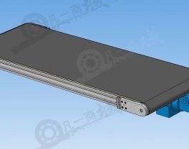 大容量微型帶式輸送機(jī)-皮帶輸送線模型3D圖