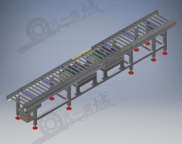 鏈條傳動(dòng) 滾筒輸送機(jī)-輸送流水線3D模型圖