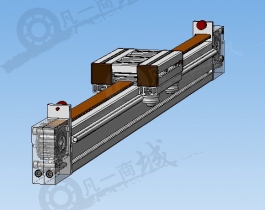 鋁型材同步帶傳動機構(gòu)-同步帶滾輪滑臺模型3D圖