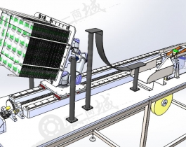 自動裝箱機(jī)-紙箱包裝機(jī)-機(jī)械手臂裝箱機(jī)模型3D圖
