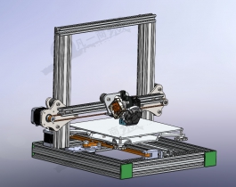 XYZ三軸3D打印機(jī)設(shè)備三維模型圖