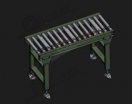 皮帶驅(qū)動(dòng)-動(dòng)力滾筒輸送線-輸送機(jī)模型3D圖