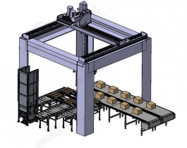全自動(dòng)碼垛機(jī)器人3D模型