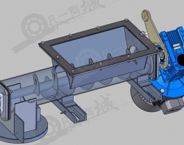 小型螺旋輸送機(jī)-螺旋桿輸送設(shè)備模型3D圖