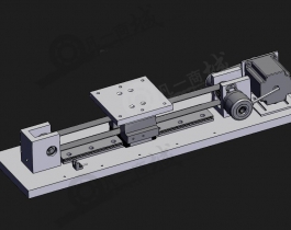 同步帶驅(qū)動直線運動機構(gòu)3D模型圖
