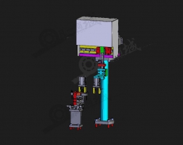 單軸雙工位 機械爪抓放機構(gòu)3D模型圖
