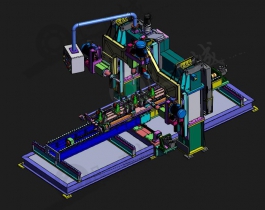 數(shù)控鉆床模型-三軸鉆孔機-大型鉆孔線設(shè)計3D圖