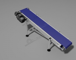 爬坡輸送線-傾斜提升皮帶輸送機3D模型