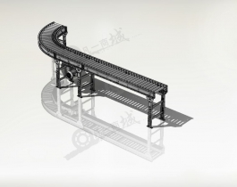 滾筒流水線-90度轉(zhuǎn)彎 電動滾筒輸送機3D模型