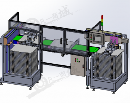 板材堆疊機(jī)構(gòu)-自動堆碼機(jī)-裝卸輸送線3D模型